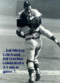 Mickey Lolich and Bill Freehan celebrate