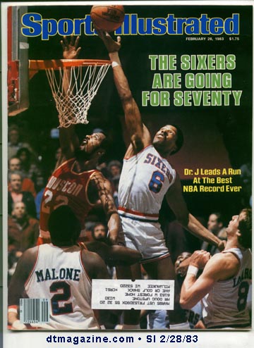 Sports Illustrated magazine February 28, 1983, Dr. J, Julius Erving, Philadelphia 76ers cover
