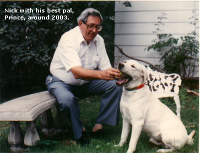 Nick Gagliano and dog Prince